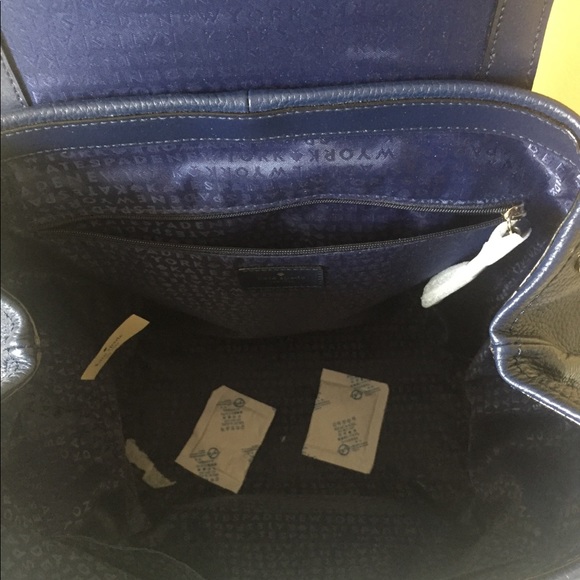 ⭐️SOLD⭐️ KATE SPADE ♠️ leather navy backpack - NWT - Picture 8 of 8